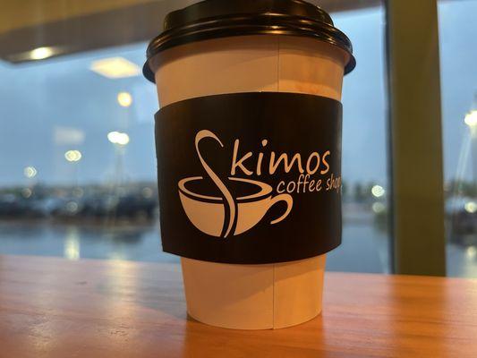 Small churro hot latte