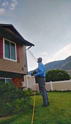 Our sprayers at ECHO Services are amazing and reach high and hard to reach places!