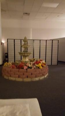 Beautiful fountain in the middle of the main room