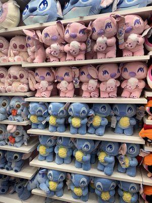 Stitch and Angel plushes