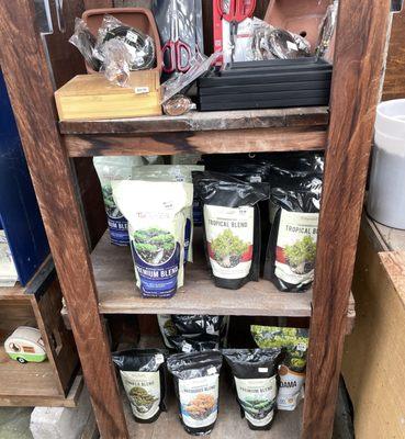 Bonsai dirt and supplies