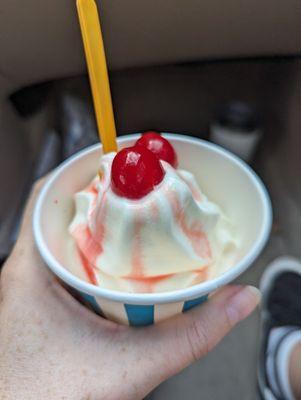 Vanilla Cup with Cherries