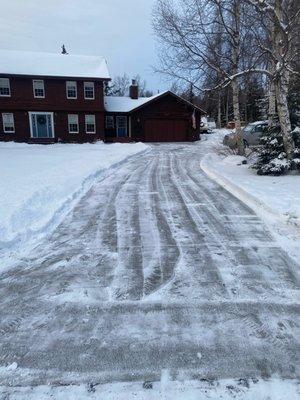 Cleared driveway