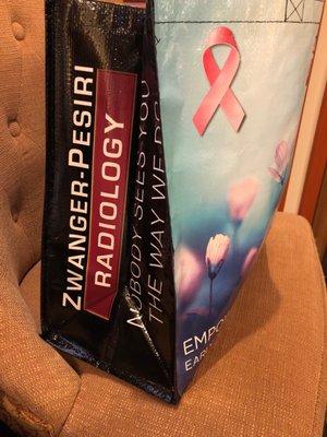 The nifty bag that I gifted to each patient...worth more than Zwanger ever intended! Thanks