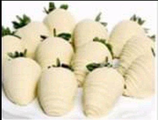 White chocolate dipped strawberries