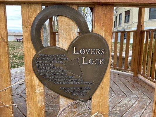 Plaque in Lovers Lock Plaza