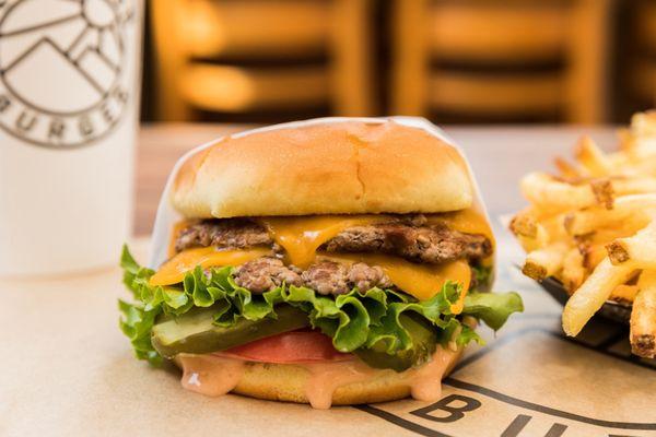 Elevation Burger and classic olive oil fries!!