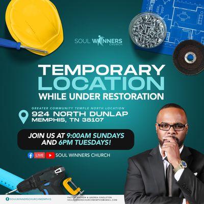 We've paid off our building and it's under renovations. Join us at our temporary location 924 N Dunlap at 9am!