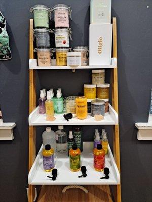 Stocking our shelves with an array of face mask Red Clay, Green Tea & Mint, Apple Cider Vinager, Charcoal, just to name a few .
