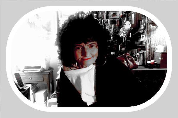 Dr. Cheryl in her office after a successful session with a difficult client.