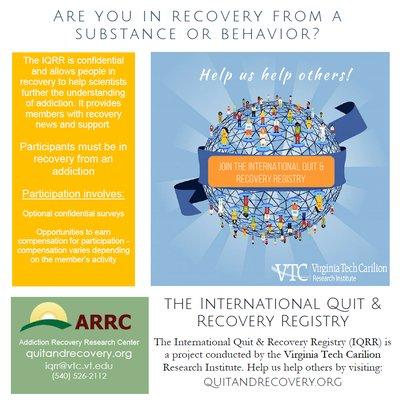 The International Quit and Recovery Registry