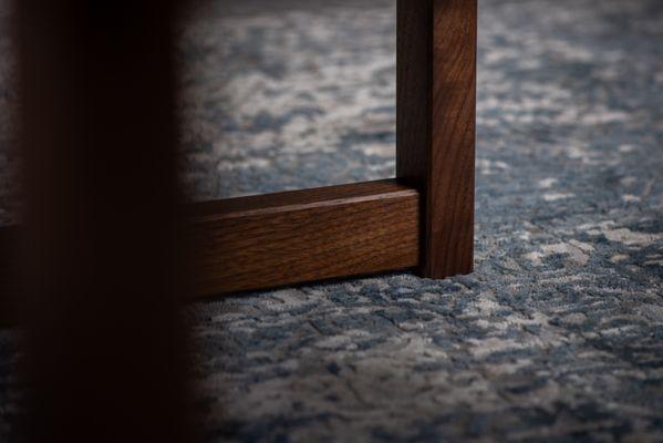 Stirling Series Coffee Table - handcrafted, solid hardwood base.