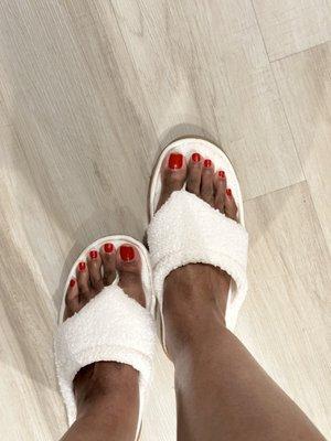 1st time and she did a great job! Thanks Jenny, Red is not an easy color to do