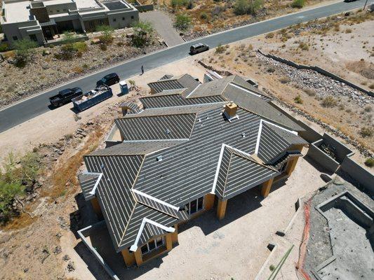 New construction roof before tiles installed