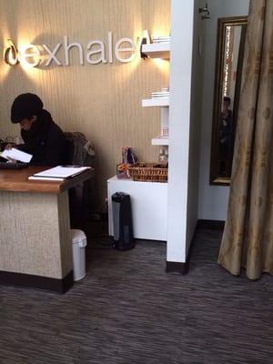 Reception changing area