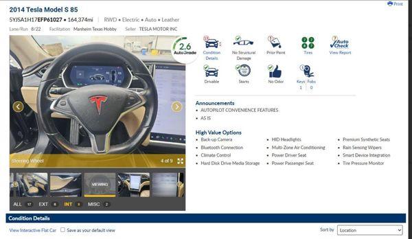 This is proof they purchased the car at auction for resale - raising serious concerns about the quality and condition of their vehicles.