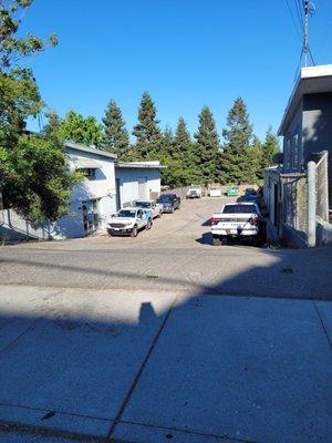 Out front, can be tough to find.