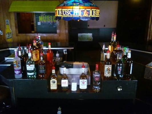 Liquor bottles are always read to pour!!