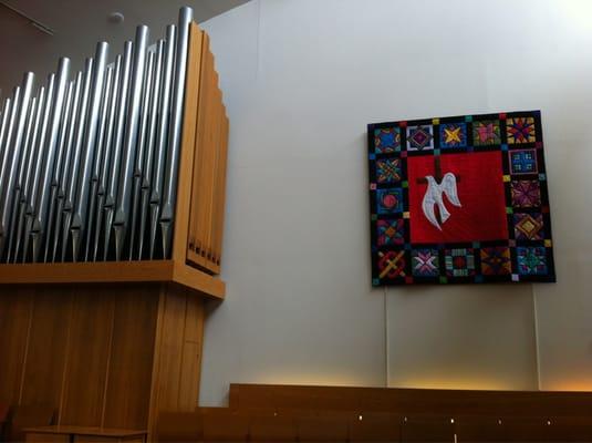 The organ and new wall decor