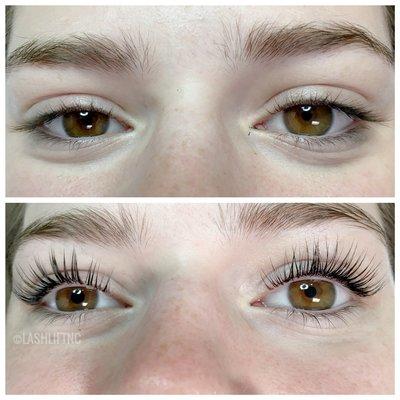 Amazing results of the Keratin Lash Lift! Wow!