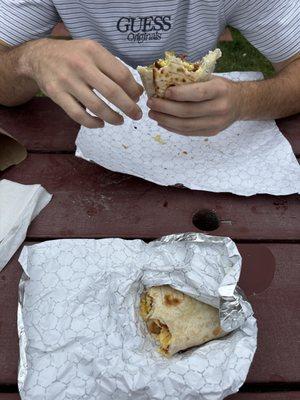 Summit sunrise and morning meal
