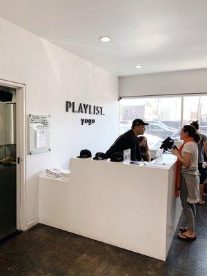Front desk @ Playlist Yoga