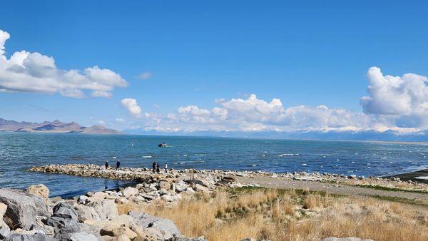 Great Salt Lake on a beautiful day in Utah!
