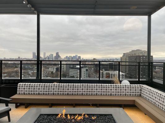 View from my table - it was cold that day so nobody was sitting outside but when the weather is nice it's gotta be gorgeous!