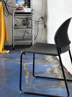 Poor customer waiting room!