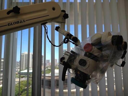 In the room waiting to be worked on. Need some pain relief.