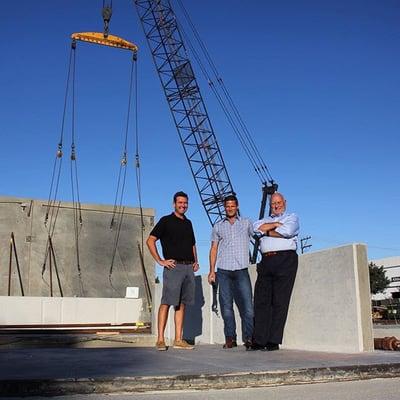 Our Vice President Chas Leeper (middle) at one of our latest new construction sites.