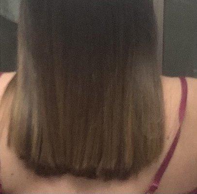 Messed up haircut done by miry