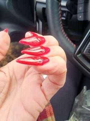 Need I say more,this was 4 1/2 hours. LMFAO.Going today to a REAL nail tech will show pic