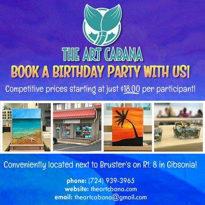 Book a birthday party with us!