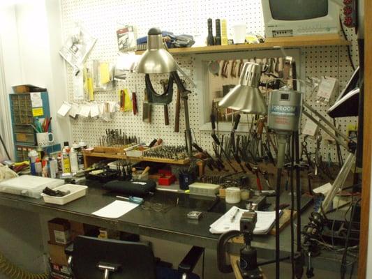 One of the gunsmith benches
