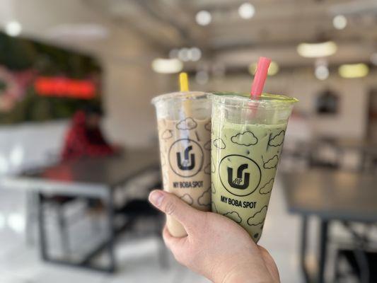 Milk Tea and Match Green Tea