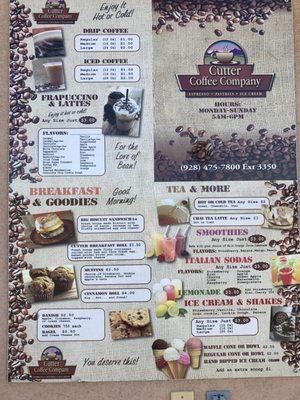 The menu , good prices $