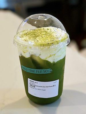Kyoto Matcha with Sea Salt Foam
