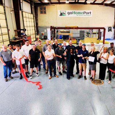 goHomePort RV Service and Repairs celebrates the grand opening of its 6th location and first in Michigan. Mike Low, goHomePort Manager.