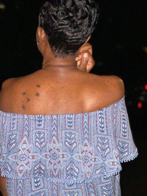 Back of half quick weave.