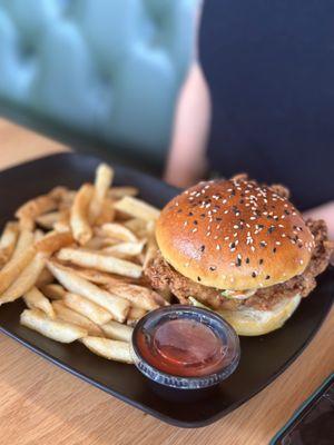 Fried Chicken & Asian Slaw Sandwich