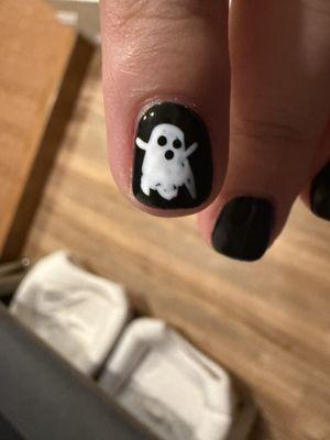 It was supposed to be a white ghost. They didn't even fill in the white all the way and charged me extra for the design.