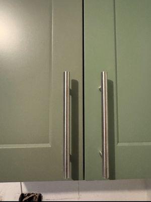 The difference in color between the two doors is quite noticeable.