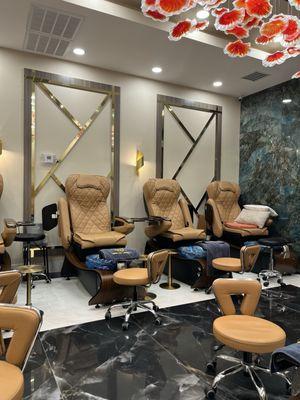 Beautiful pedicure area