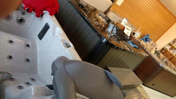 Hot tubs by PDC Spas.