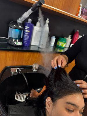 Care your hair steamer hair free