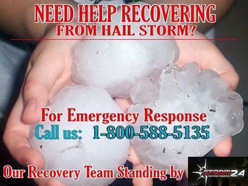 Hail Damage Emergency Response Recovery Restoration Denton Texas