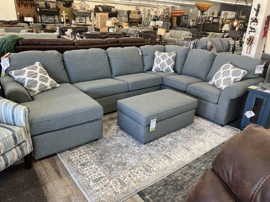 England Malibu Sectional - customize fabric, pillows, size and features!