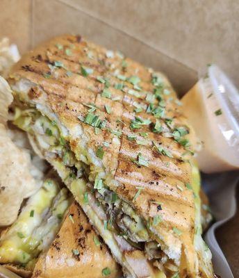 Cubano- Shredded pork, ham, swiss, pickles and house mustard