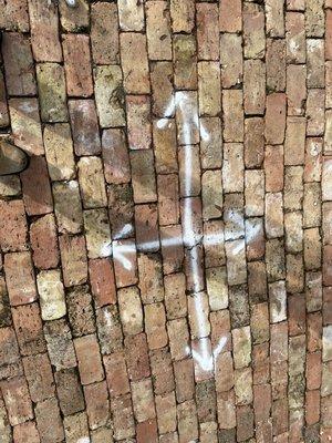 Before graffiti removal